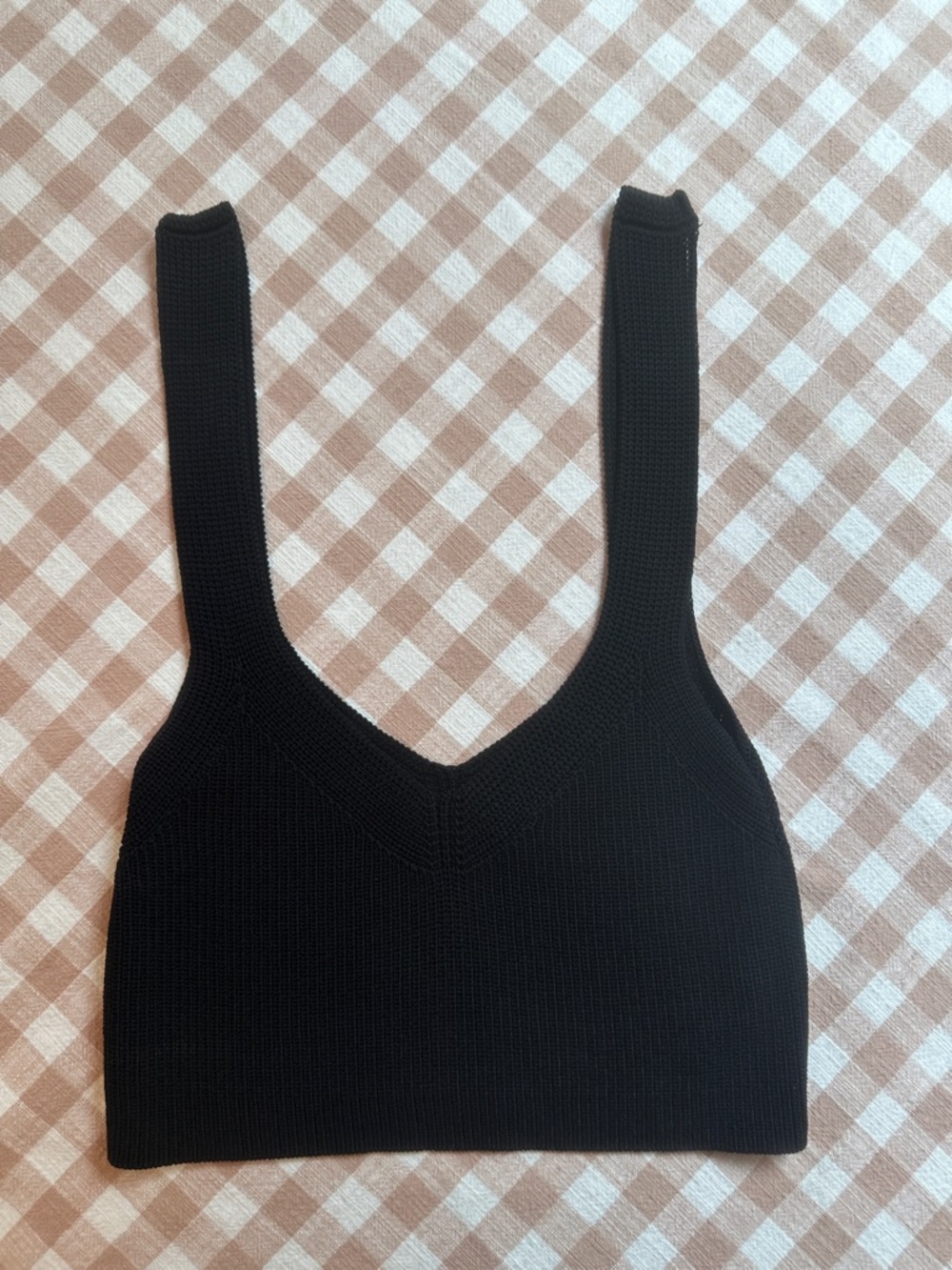 Wilfred Artizia Black Knit Tank Crop Top